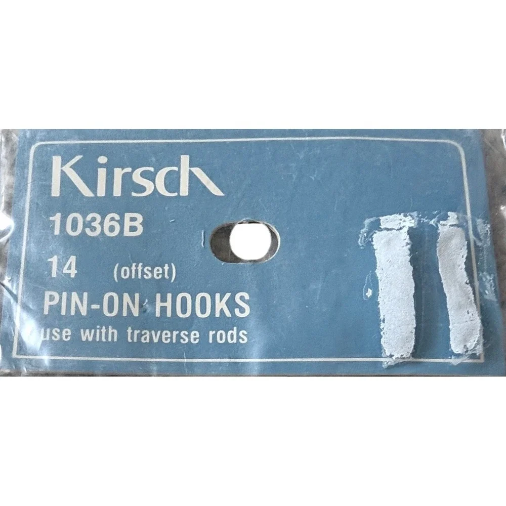 Kirsch Pin-On Drapery Hooks 1036B J036E-61 Offset Traverse Rod Lot Vintage